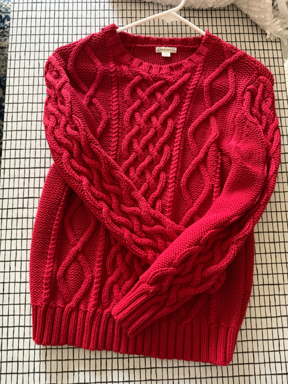 Crewcuts NEW Red Cable Knit Sweater sz 12